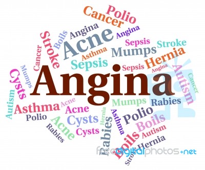 Angina Illness Shows Congenital Heart Disease And Affliction Stock Image