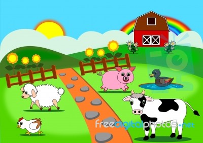 Animal Farm Stock Image