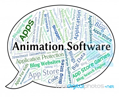 Animation Software Indicating Shareware Text And Words Stock Image