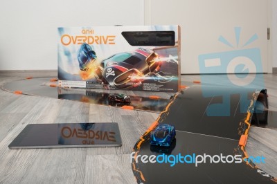 Anki Overdrive Toy Car Racing Stock Photo