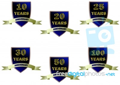 Anniversary Badges Stock Image