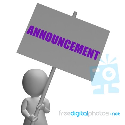 Announcement Protest Banner Means Conference And Presentations Stock Image