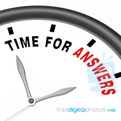Answers Word On Clock Showing Solution Knowledge And Wiki Stock Image