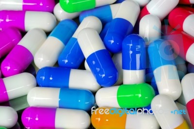 Antibiotic Capsule Stock Photo