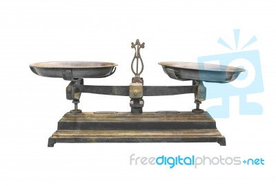 Antique Iron Scale Stock Photo