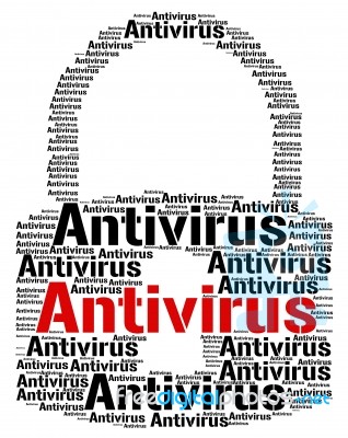 Antivirus Lock Indicates Security Secure And Spyware Stock Image