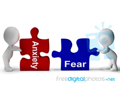 Anxiety Fear Puzzle Means Anxious And Afraid Stock Image Anxiety Fear Puzzle Means Anxious And Afraid Stock Image
