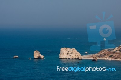 Aphrodite Rock Cyprus Stock Photo