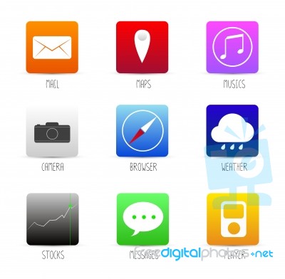 Application App Smartphone Icon. . Eps10 Stock Image