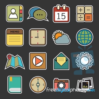 Application Icons Stock Image