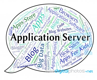 Application Server Meaning Serves Hosting And Host Stock Image