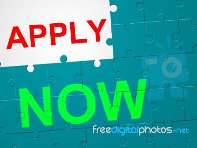 Apply Now Shows At The Moment And Admission Stock Image