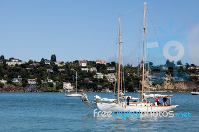 Approaching Sausalito Marina Stock Photo