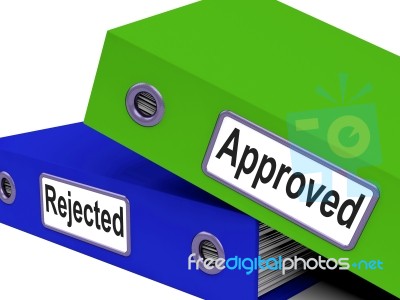 Approval Files Shows Binder Folder And Folders Stock Image