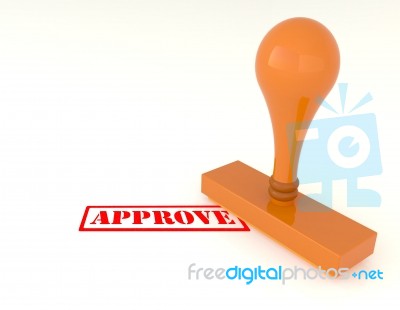 Approve In Red Stamp Stock Image