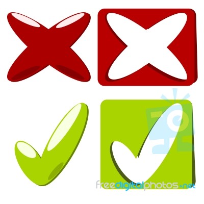 Approved And Rejected Illustration Stock Image