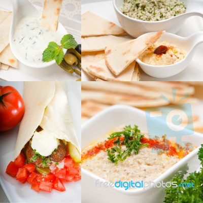 Arab Middle East Food Collection Stock Photo