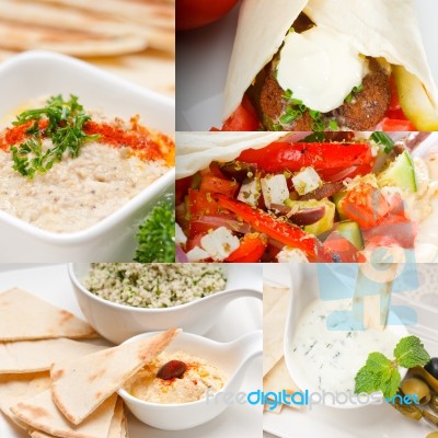 Arab Middle East Food Collection Stock Photo