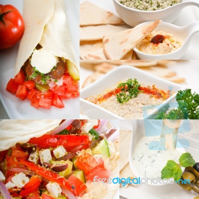 Arab Middle East Food Collection Stock Photo
