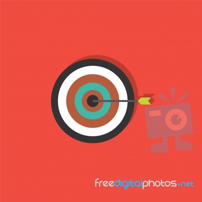 Archery Flat Icon   Illustration  Stock Image