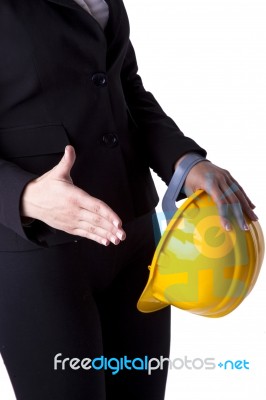 Architect Lady Handshaking Stock Photo Architect Lady Handshaking Stock Photo