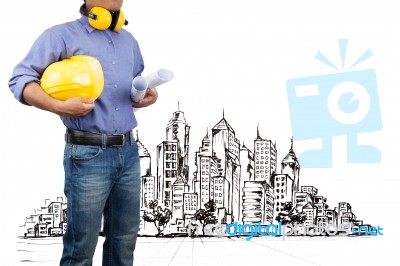 Architect Sketching Stock Photo Architect Sketching Stock Photo