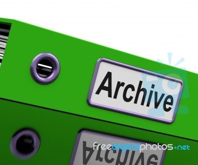 Archive File Means Archives Business And Storage Stock Image