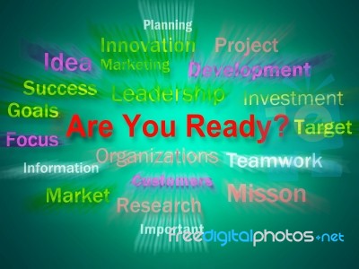 Are You Ready Brainstorm Displays Prepared For Business Stock Image