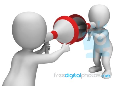 Arguing Characters Shows Relationship Disagreement Discussion Or… Stock Image