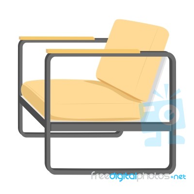 Armchair Isolate On White Background.  Illustration Stock Image