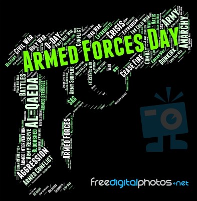 Armed Forces Day Means Military Service And American Stock Image