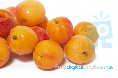 Armenian Plums (prunus Armeniaca) Stock Photo