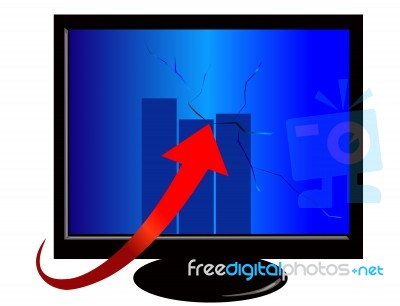 Arrow And Computer Stock Image