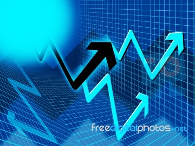 Arrows Background Means Graph And Displaying Information
 Stock Image