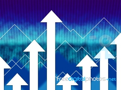 Arrows Background Means Up Increase And Spikes
 Stock Image