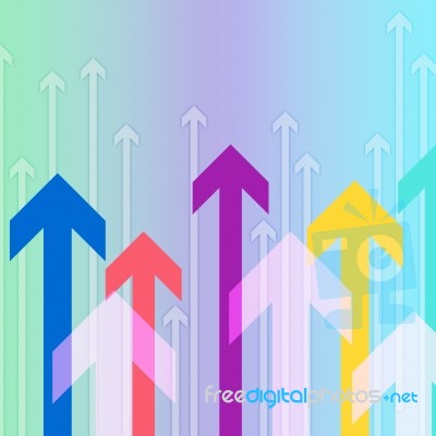 Arrows Background Shows Pointing Up Or Growth
 Stock Image