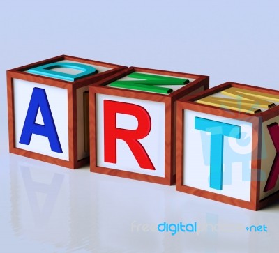 Art Blocks Show Inspiration Creativity And Originality Stock Image