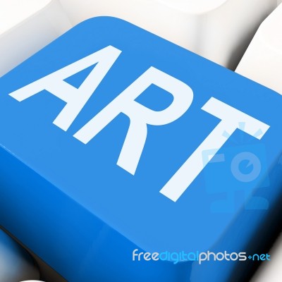 Art Key Means Artistic Or Artwork
 Stock Image