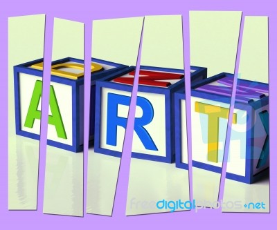 Art Letters Show Inspiration Creativity And Originality Stock Image