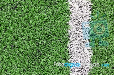 Artificial Grass Soccer Field Stock Photo