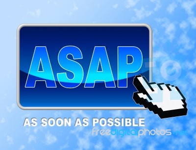 Asap Button Represents Web Site And Cursor Stock Image