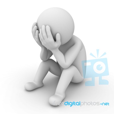 Ashamed And Frustrated Man Stock Image