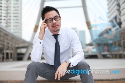 Asia Business Man Stock Photo