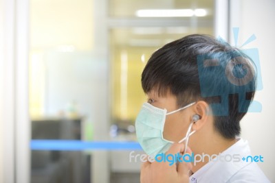 Asia Scientist Working In Biological Laboratory Stock Photo