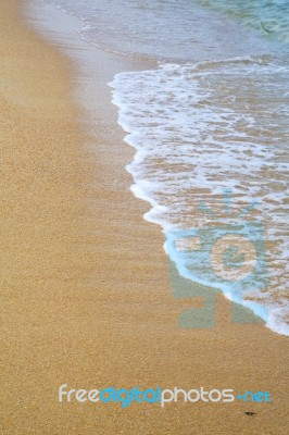 Asia Thailand Kho Tao Bay Abstract Of   Wet Sand Stock Photo