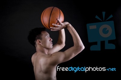 Asian Basketball Player Stock Photo