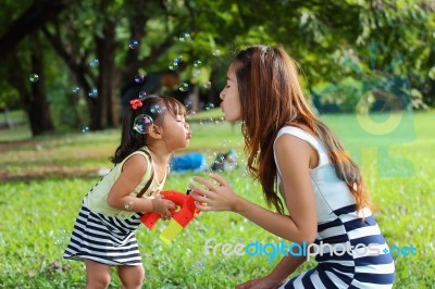 Asian Family Stock Photo