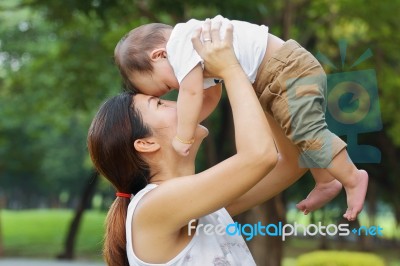 Asian Family Stock Photo