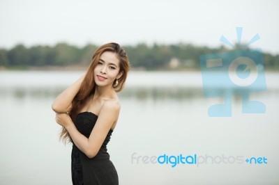 Asian Woman Portrait Photography Stock Photo