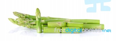 Asparagus Isolated On The White Background Stock Photo